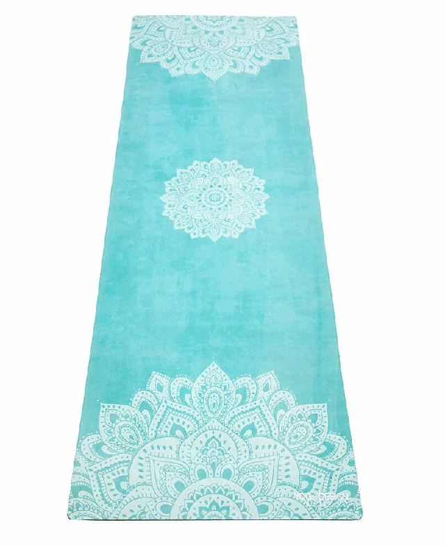 Final Offer Combo Yoga Mat: 2-in-1 (Mat + Towel) - Mandala Turquoise