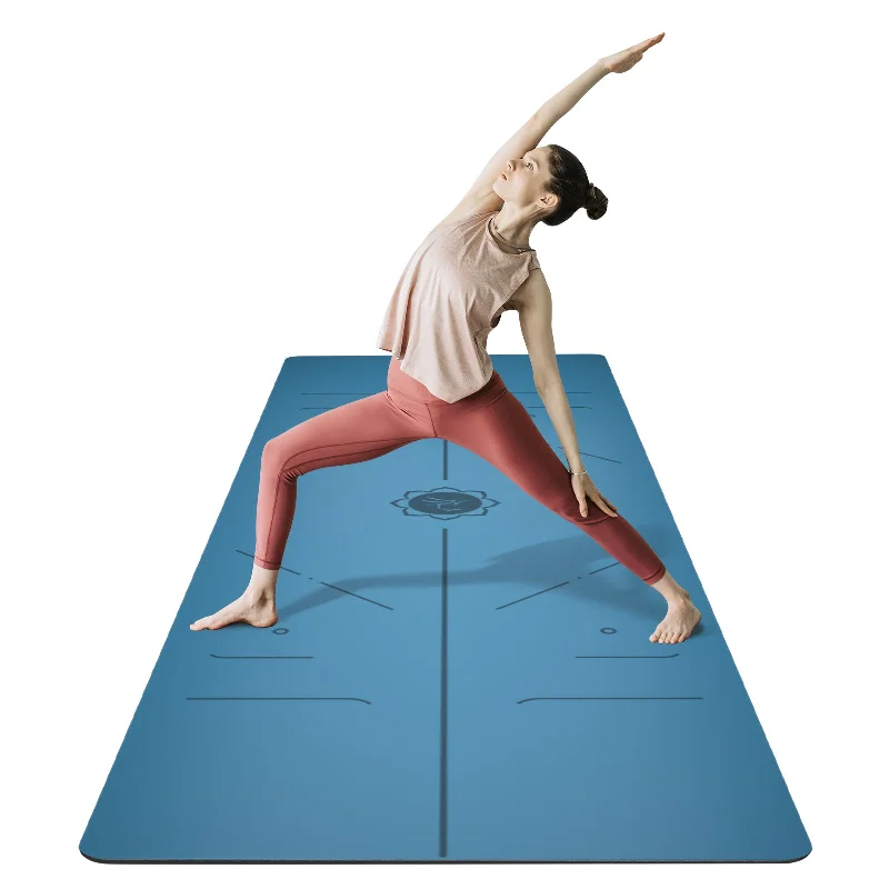 Now or Never FrenzyBird 5mm PU Rubber Yoga Mat with Carrying Strap and Alignment System - Dark Blue Now or Never FrenzyBird 5mm PU Rubber Yoga Mat with Carrying Strap and Alignment System - Dark Blue