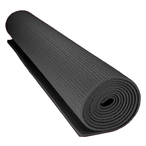 Flash Deal Crown Sporting Goods 1/8" (3mm) Studio Yoga Mat, Black