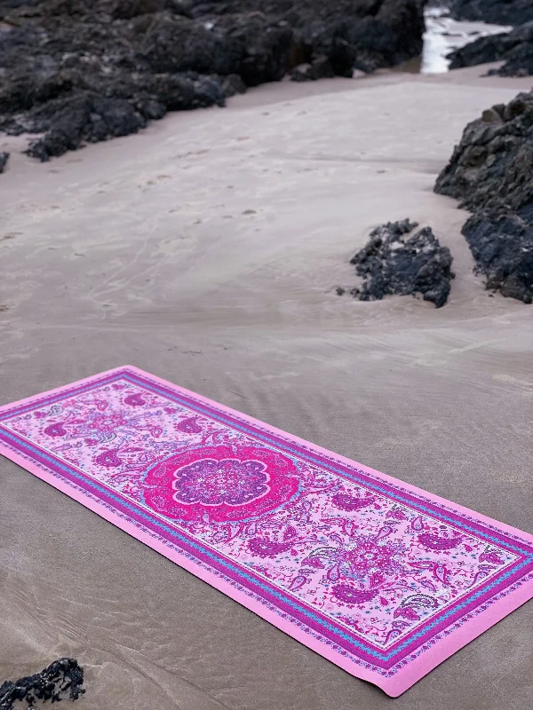 Act Now Eco Luxe Paisley Pink Yoga Mat 3.5mm