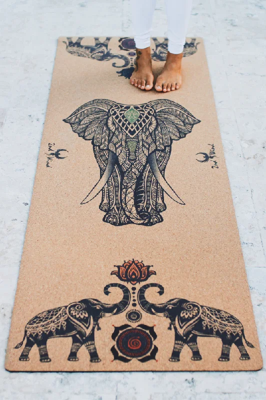 Super Discount Cork Yoga Mat - Elephant