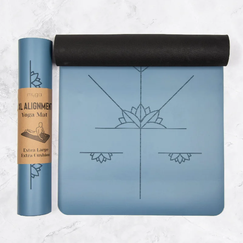 Massive Deal Extra Large Blue Lotus Alignment Yoga Mat
