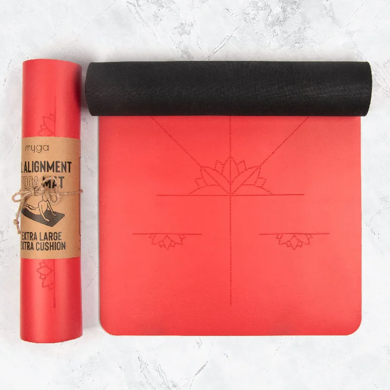 Weekend Specials to Savor Extra Large Red Lotus Alignment Yoga Mat