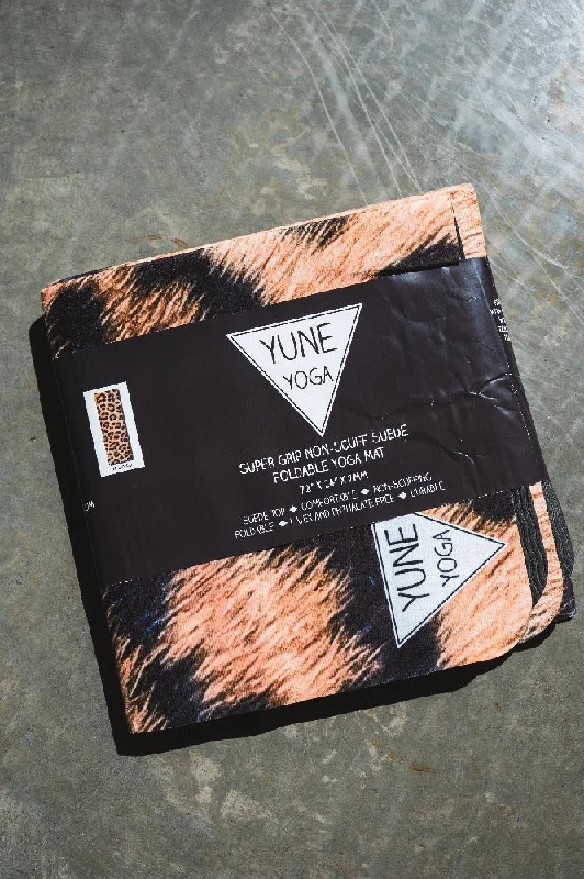Weekend Savings Extravaganza Foldable Suede Yoga Mat Leopard Yune Yoga Travel Mat