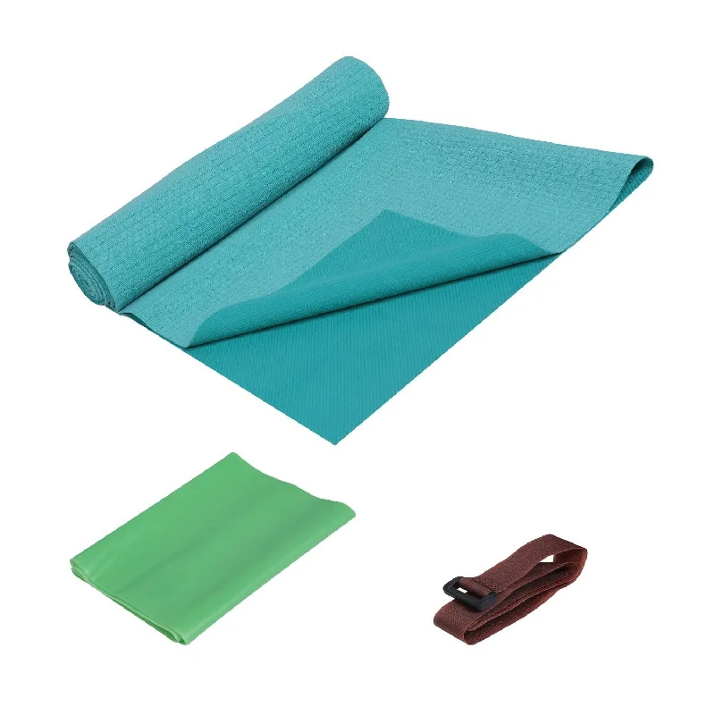 Exclusive Offer FrenzyBird 1mm Travel Yoga Mat/Towel with Mat Bind and Elastic String - Blue Exclusive Offer FrenzyBird 1mm Travel Yoga Mat/Towel with Mat Bind and Elastic String - Blue