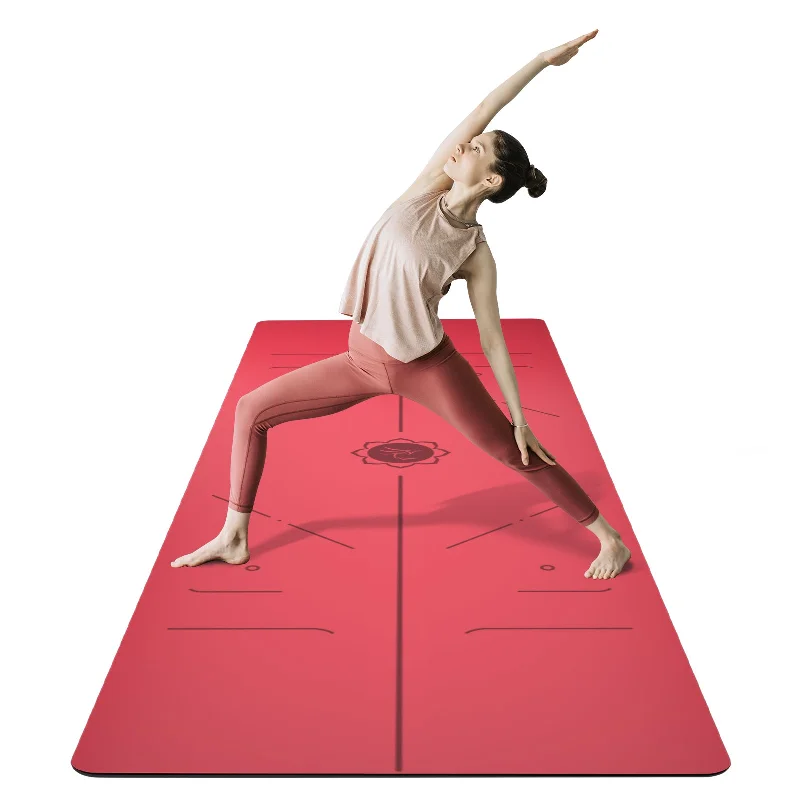 One-Day Only FrenzyBird 5mm PU Rubber Yoga Mat with Carrying Strap and Alignment System - Vermilion One-Day Only FrenzyBird 5mm PU Rubber Yoga Mat with Carrying Strap and Alignment System - Vermilion
