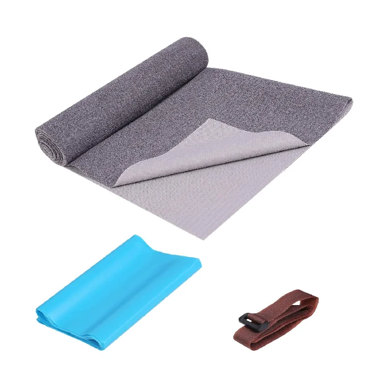 Take Action FrenzyBird 1mm Travel Yoga Mat/Towel with Mat Bind and Elastic String - Gray Take Action FrenzyBird 1mm Travel Yoga Mat/Towel with Mat Bind and Elastic String - Gray