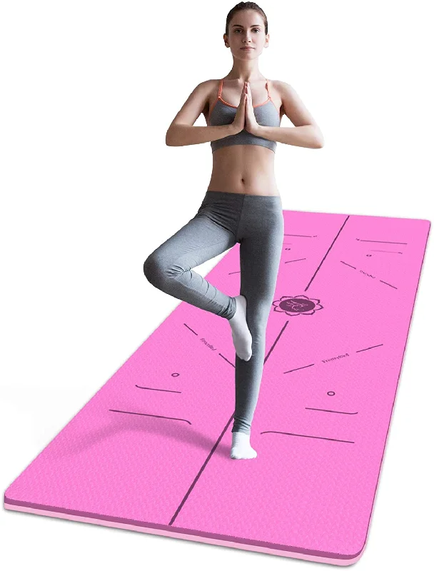 Massive Deal FrenzyBird 6mm TPE Yoga Mat with Carrying Strap and Alignment System - Rose Red Massive Deal FrenzyBird 6mm TPE Yoga Mat with Carrying Strap and Alignment System - Rose Red