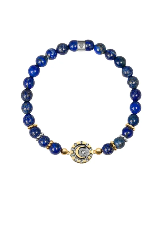 Weekend Discounts to Enjoy Lapis Moon Charm Bracelet