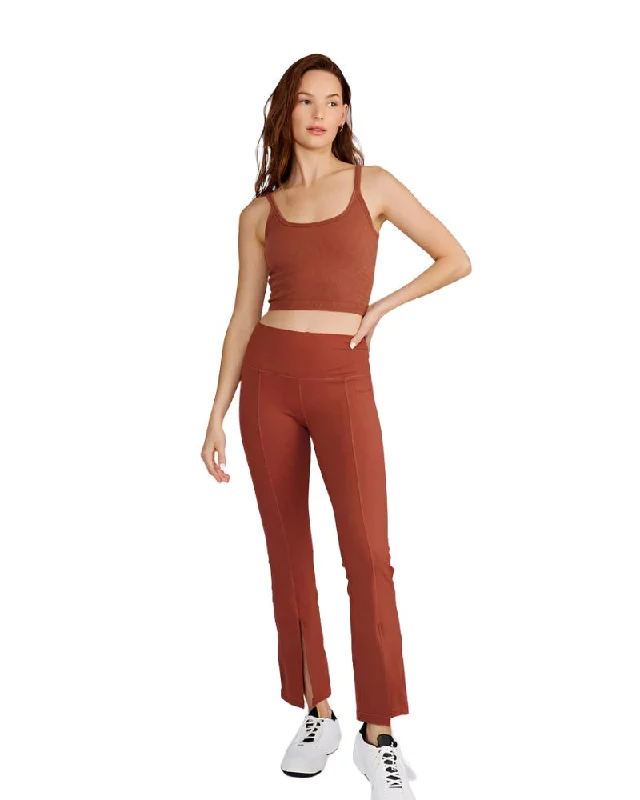 Markdown Sale Julia Front-Slit Flare Pants Rust