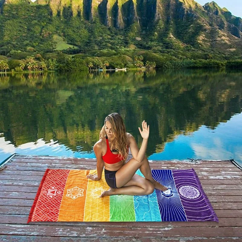 Weekend Bargains to Indulge In New Rainbow Stripes Yoga Blankets Mandala Beach Towel Yoga Mat Bohemia Mandala Blanket Pilates Towel Wall Hanging Mat Weekend Bargains to Indulge In New Rainbow Stripes Yoga Blankets Mandala Beach Towel Yoga Mat Bohemia Mandala Blanket Pilates Towel Wall Hanging Mat