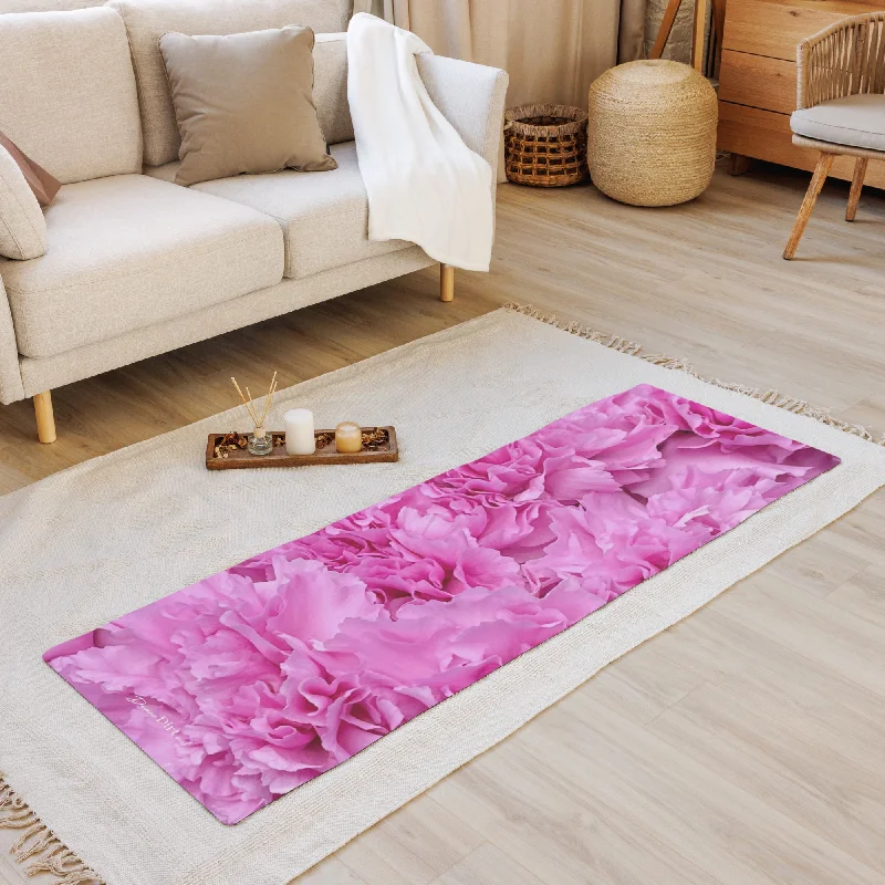 Midnight Sale Pink Carnations Yoga mat