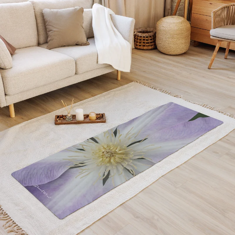 Exclusive Deal Purple Clematis Yoga mat