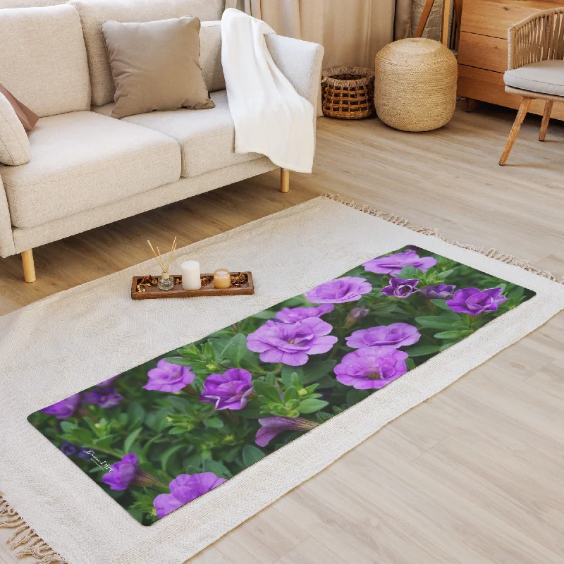 While Supplies Last Purple Petunias Yoga mat