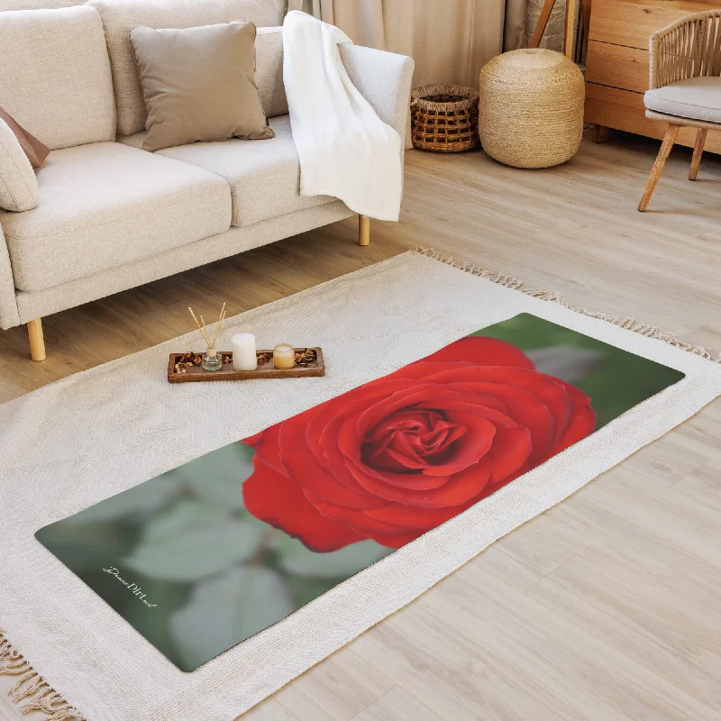 Instant Savings Red Rose Yoga mat