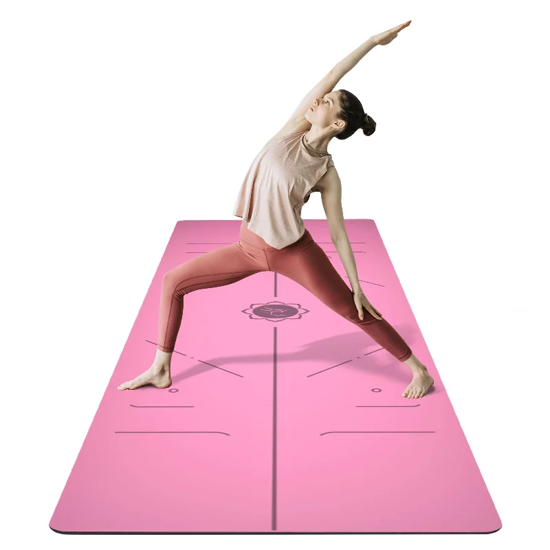 Shop and Save FrenzyBird 5mm PU Rubber Yoga Mat with Carrying Strap and Alignment System - Rose Red Shop and Save FrenzyBird 5mm PU Rubber Yoga Mat with Carrying Strap and Alignment System - Rose Red