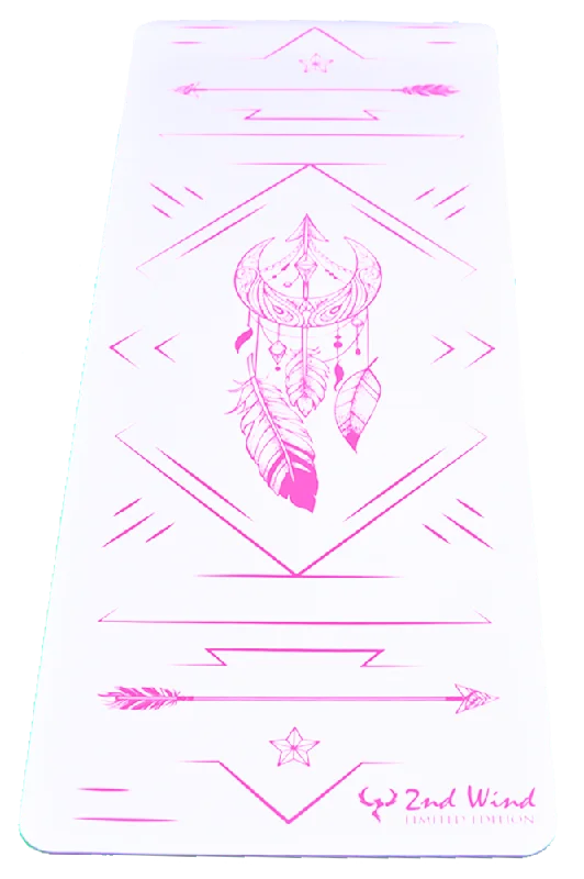 Closeout Deal Sticky Yoga Mat- Pink White BOHO