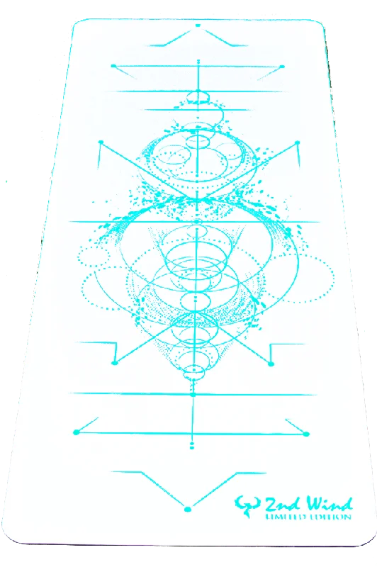 Year-End Deals Sticky Yoga Mat- Teal White Lunar