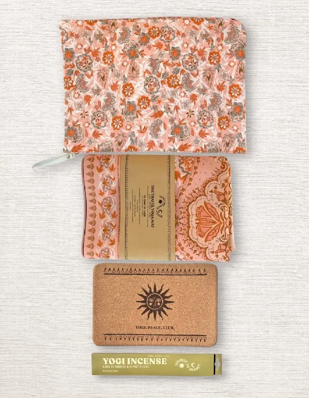 Buy Today 1 mm Travel Yoga Mat + Block Pack Salty Peach