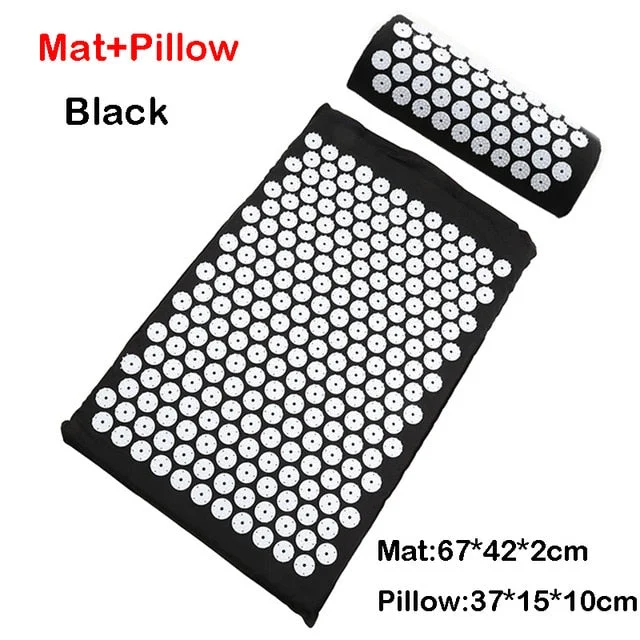 black mat pillow