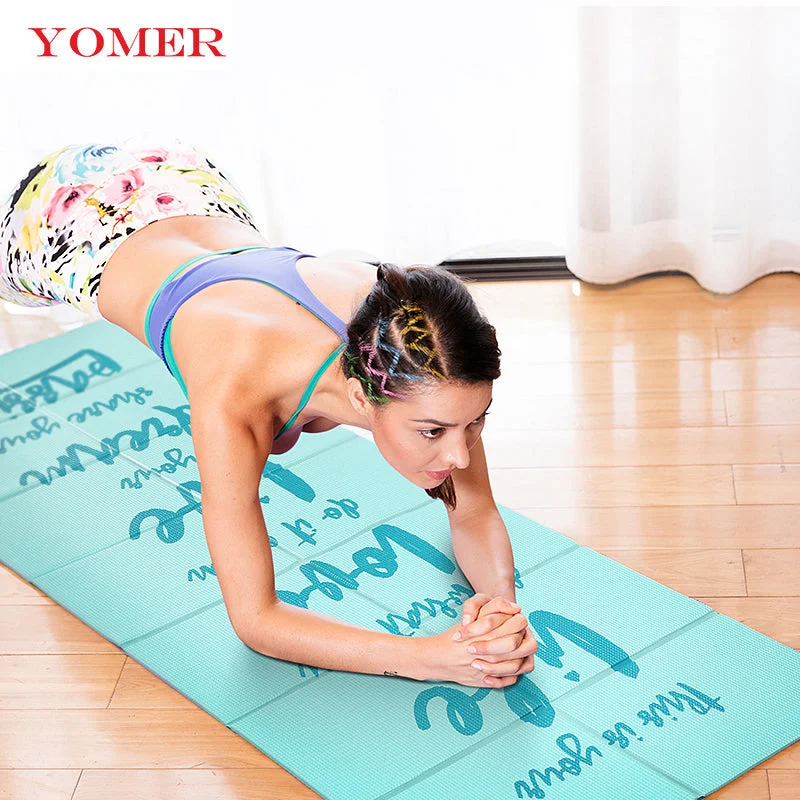 Weekend Discounts to Enjoy YOMER 5mm PVC Non-slip Foldable Yoga Mats For Fitness Slim Yoga Gym Exercise Weekend Discounts to Enjoy YOMER 5mm PVC Non-slip Foldable Yoga Mats For Fitness Slim Yoga Gym Exercise